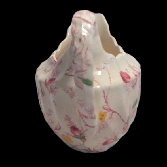 Vintage Creamer "Rosebud Chintz" Copeland Spode England Ripple Edged 3"x 4"x 5" - Picture 5 of 6
